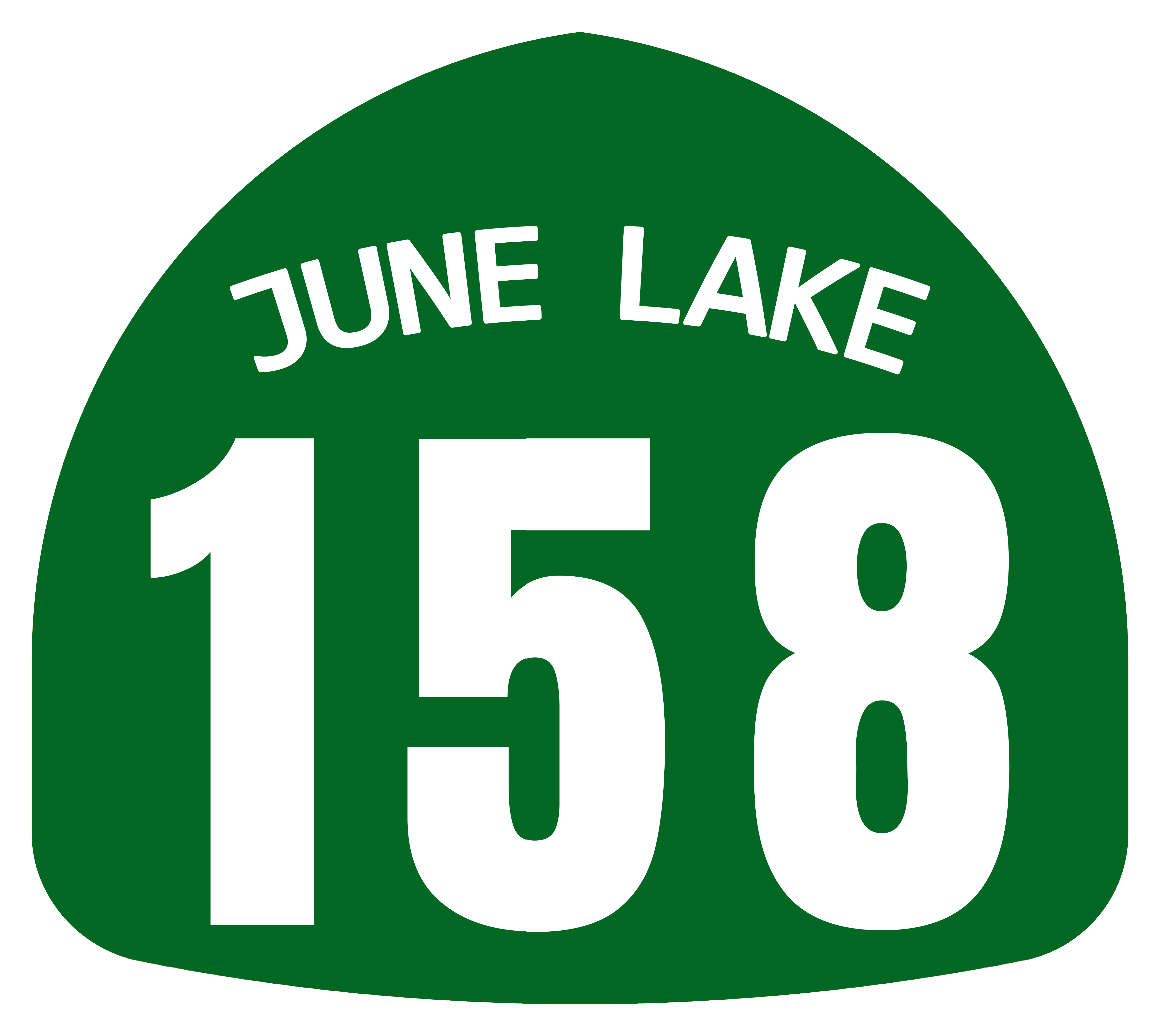 June Lake 158 Sign Sticker
