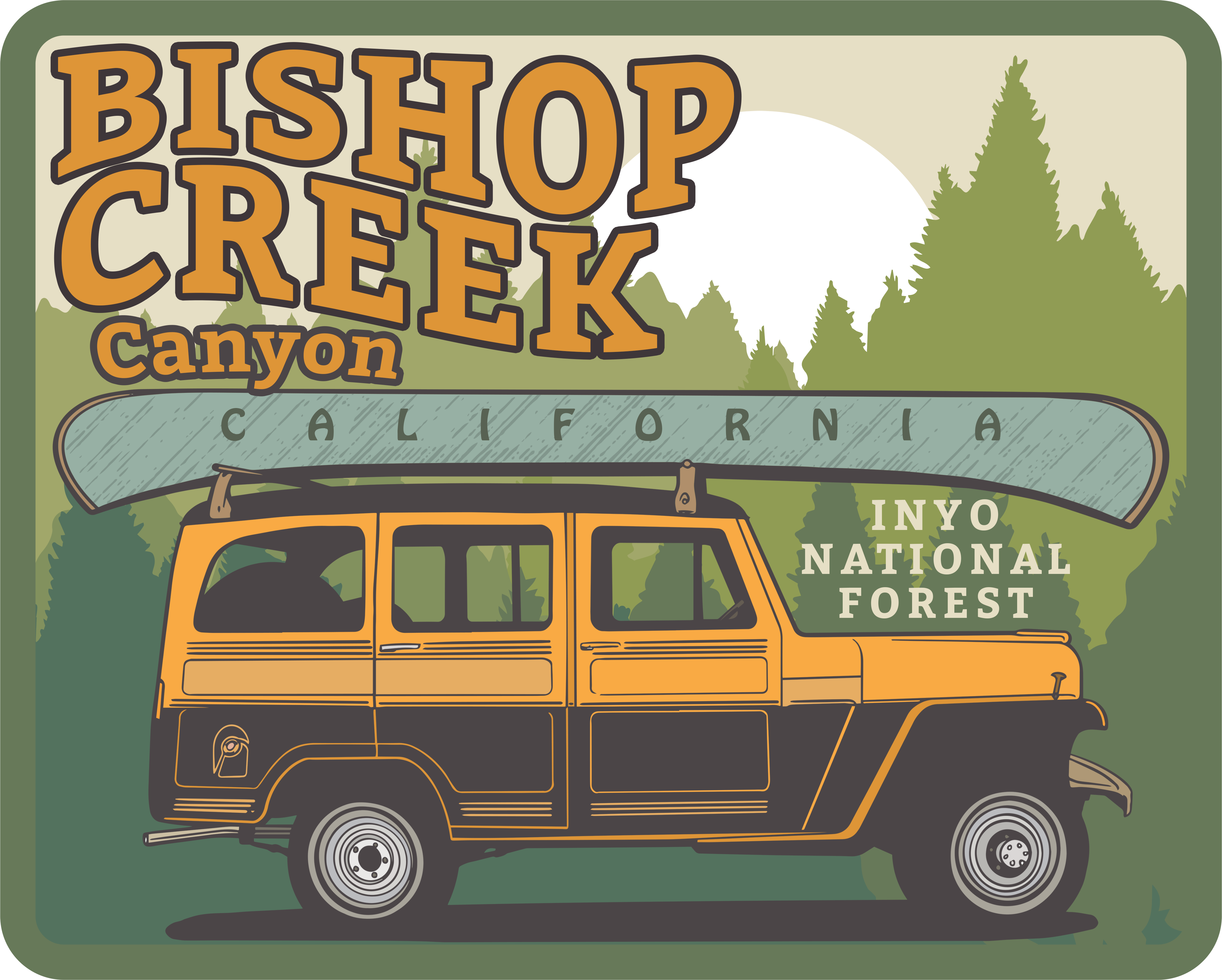 Bishop Creek Old Truck & Canoe Sticker