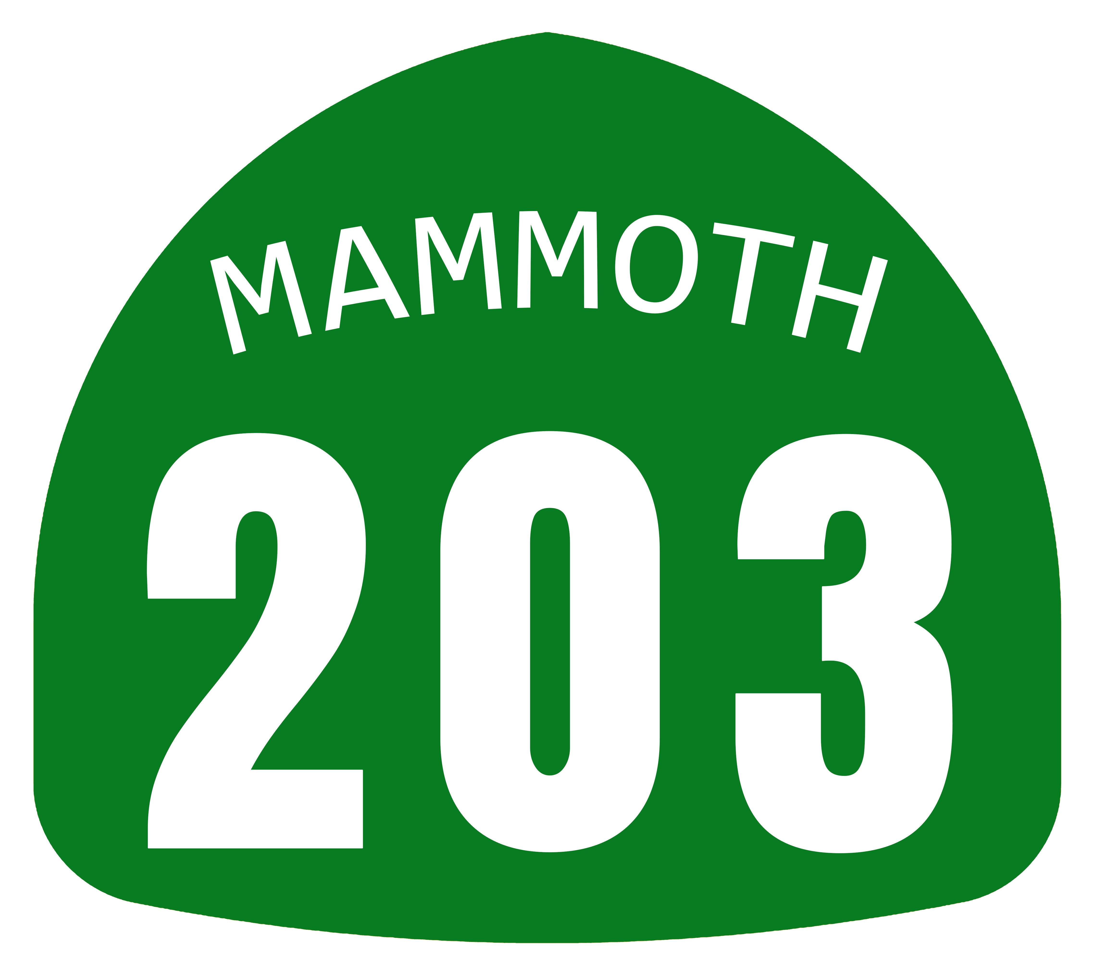 Mammoth 203 Sign Sticker