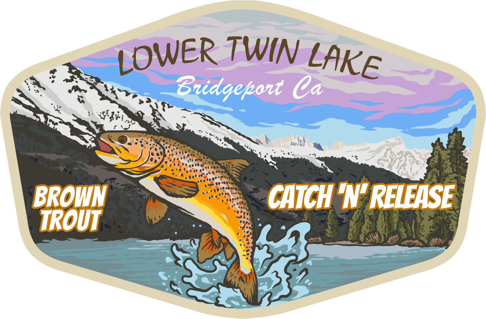 Catch 'N' Release, Lower Twin Lake, Bridgeport CA Sticker