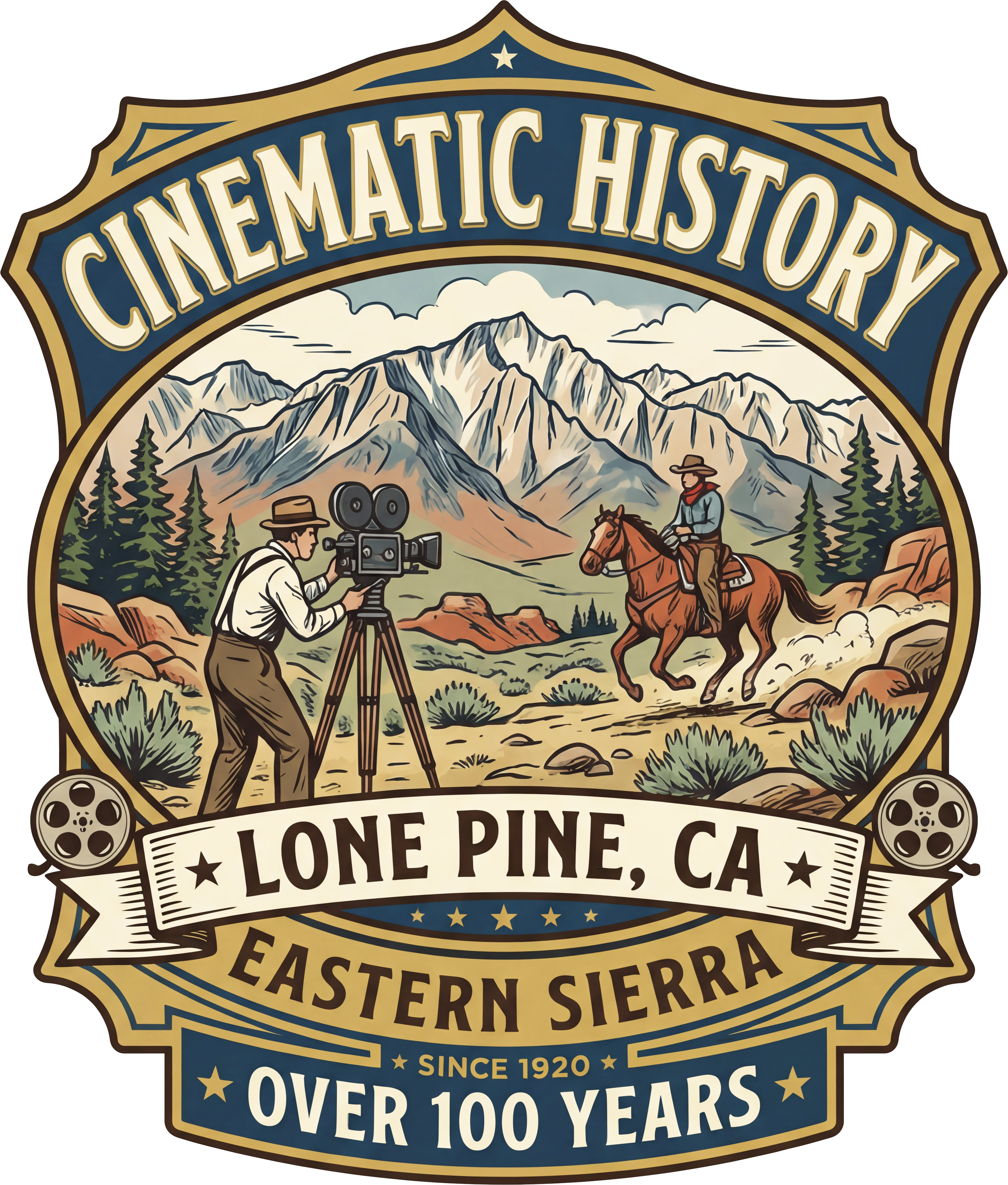 Cinematic History Lone Pine, Ca. Sticker