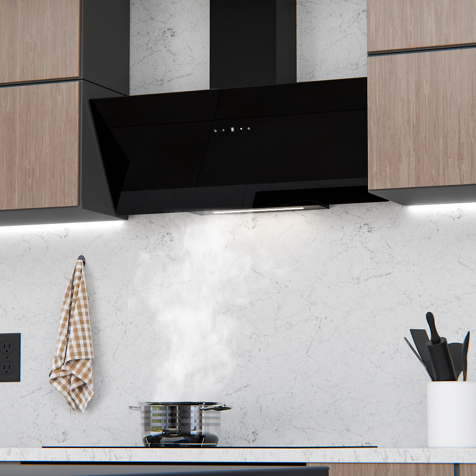 Thumbnail: 90cm Slanted Black Glass Extractor (ONL-9020F)