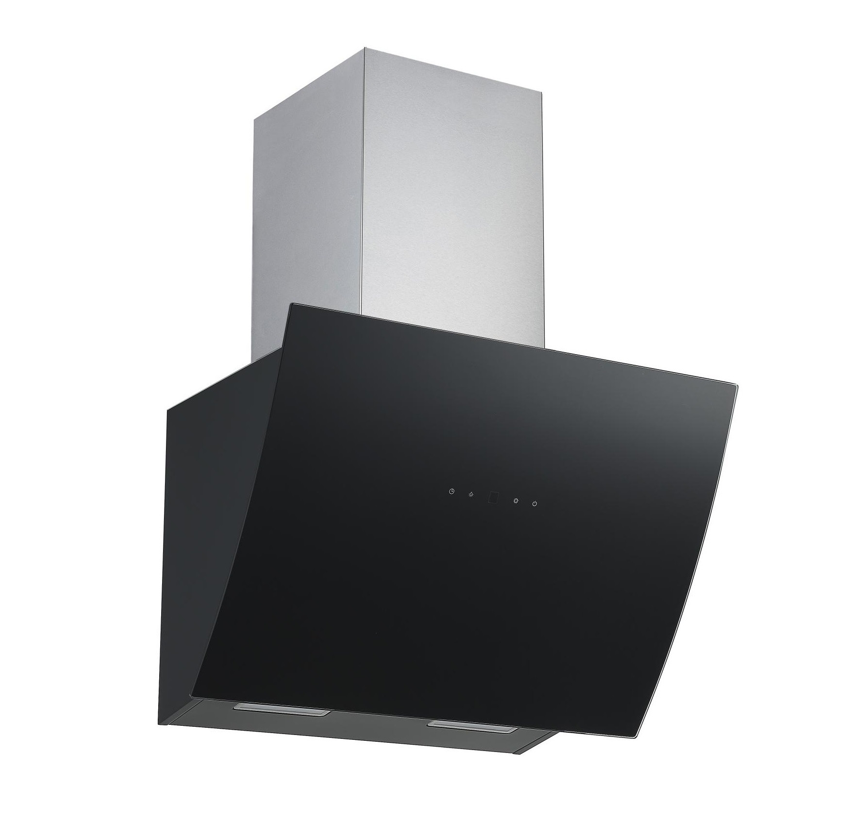 60cm Black Glass Extractor With Motorised Door When Switched On (ONL-60-E12)