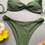 Miniatura: Bikini dos piezas de amarrarse Oil green