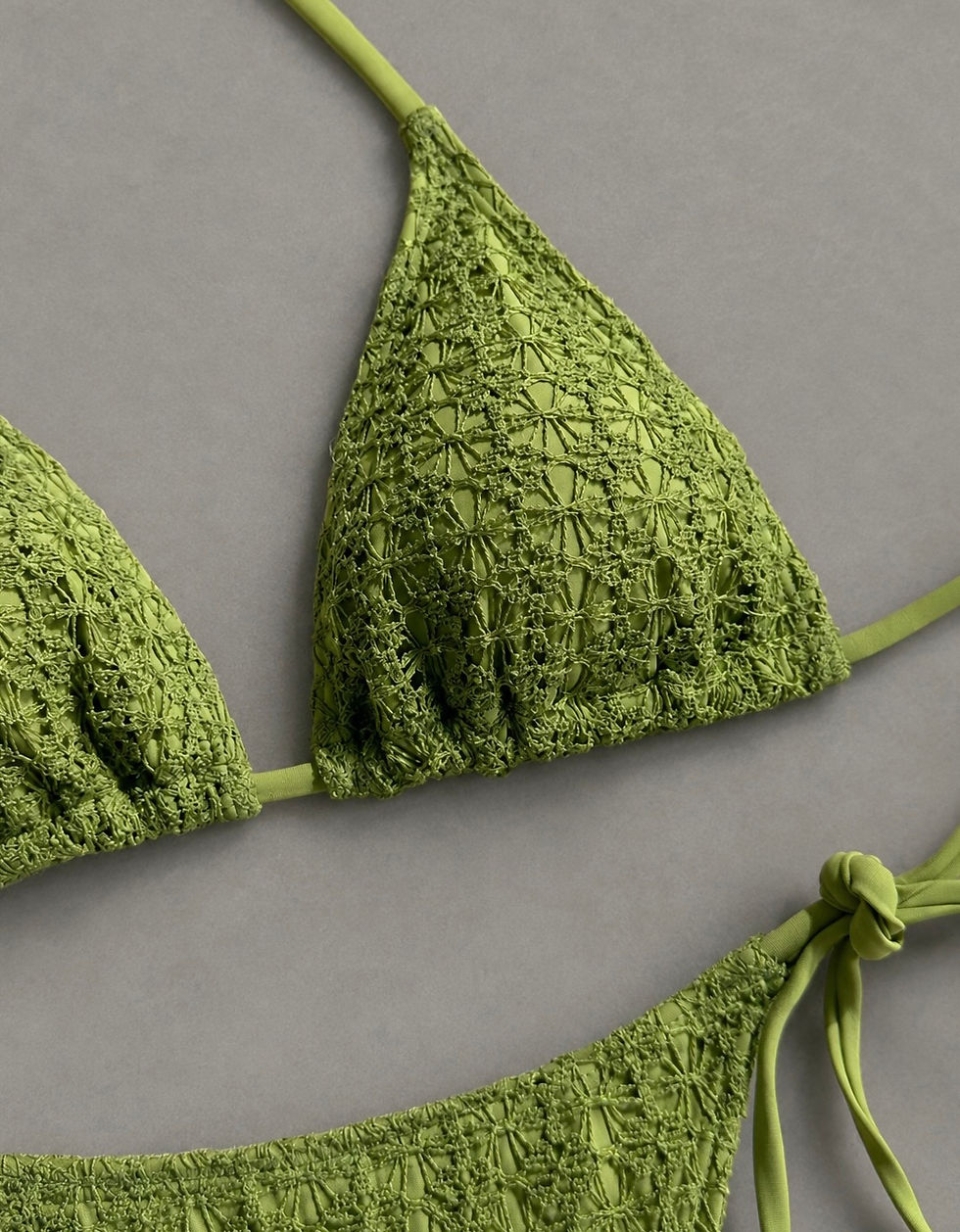 Miniatura: Bikini de tres piezas de textura tejida 
