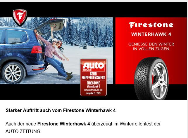 TESTBERICHT FIRESTONE WINTERHAWK 4