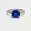 Thumbnail: 2.69ct AAAA Cushion Cut Tanzanite and Diamonds in 18ct White Gold