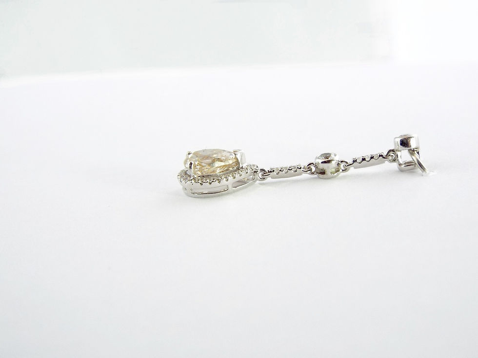 Thumbnail: 0.83 ct Fancy Light Yellow/Brown Pear Shaped Diamond Pendant