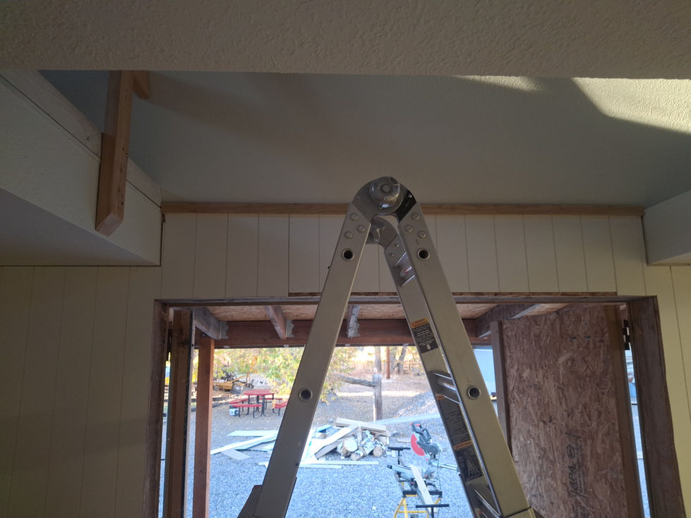 Gambrel roof getting drywall hung. Sevier, Utah