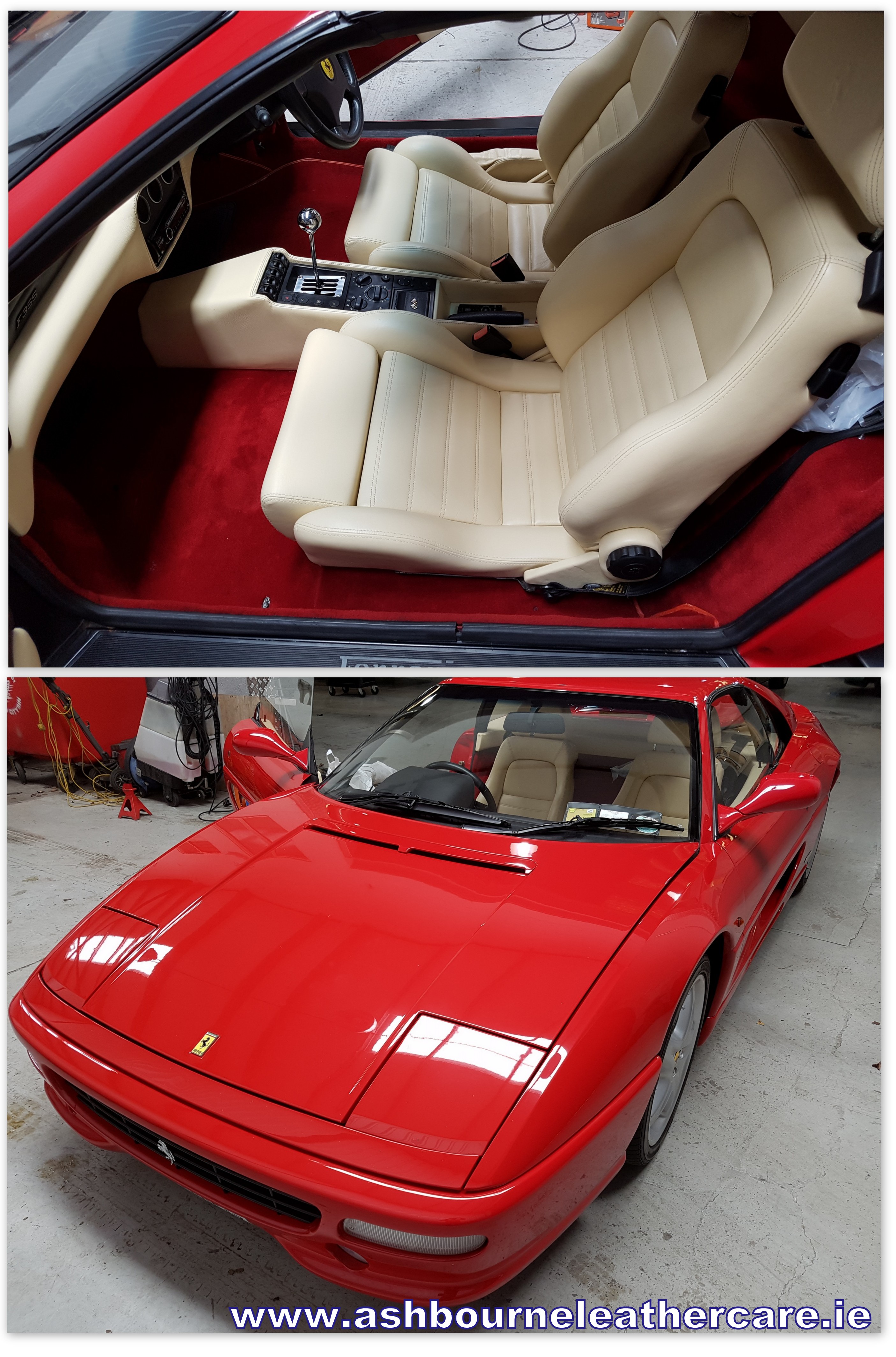 seat color restoration Ferrari.
