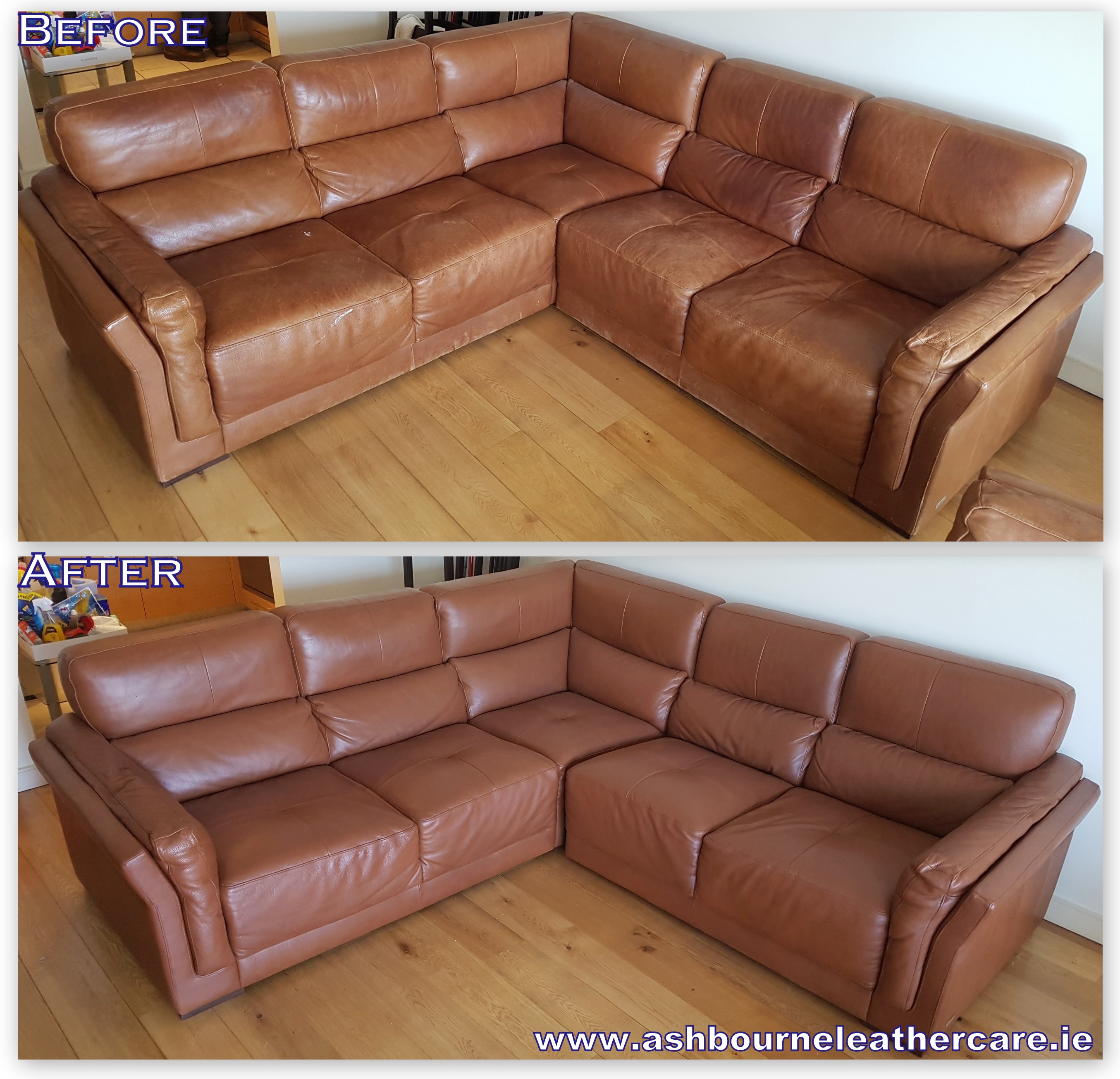 faded leather sofa restoration