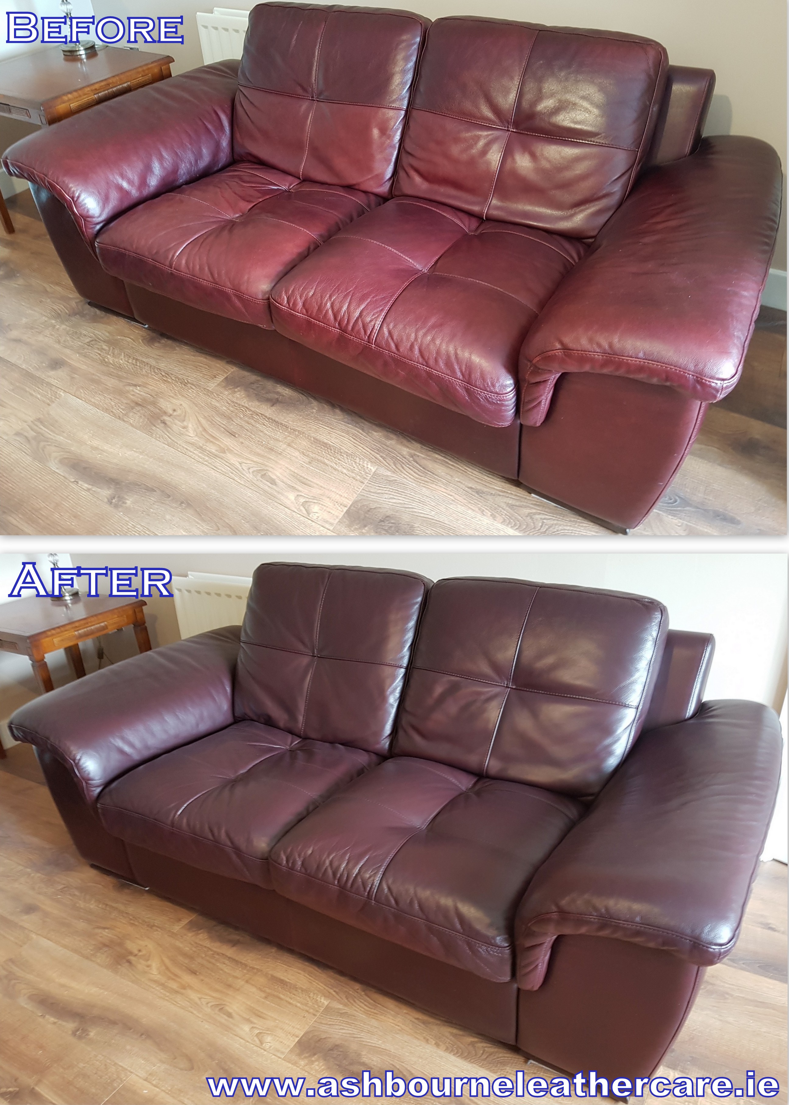 faded leather sofa restoration