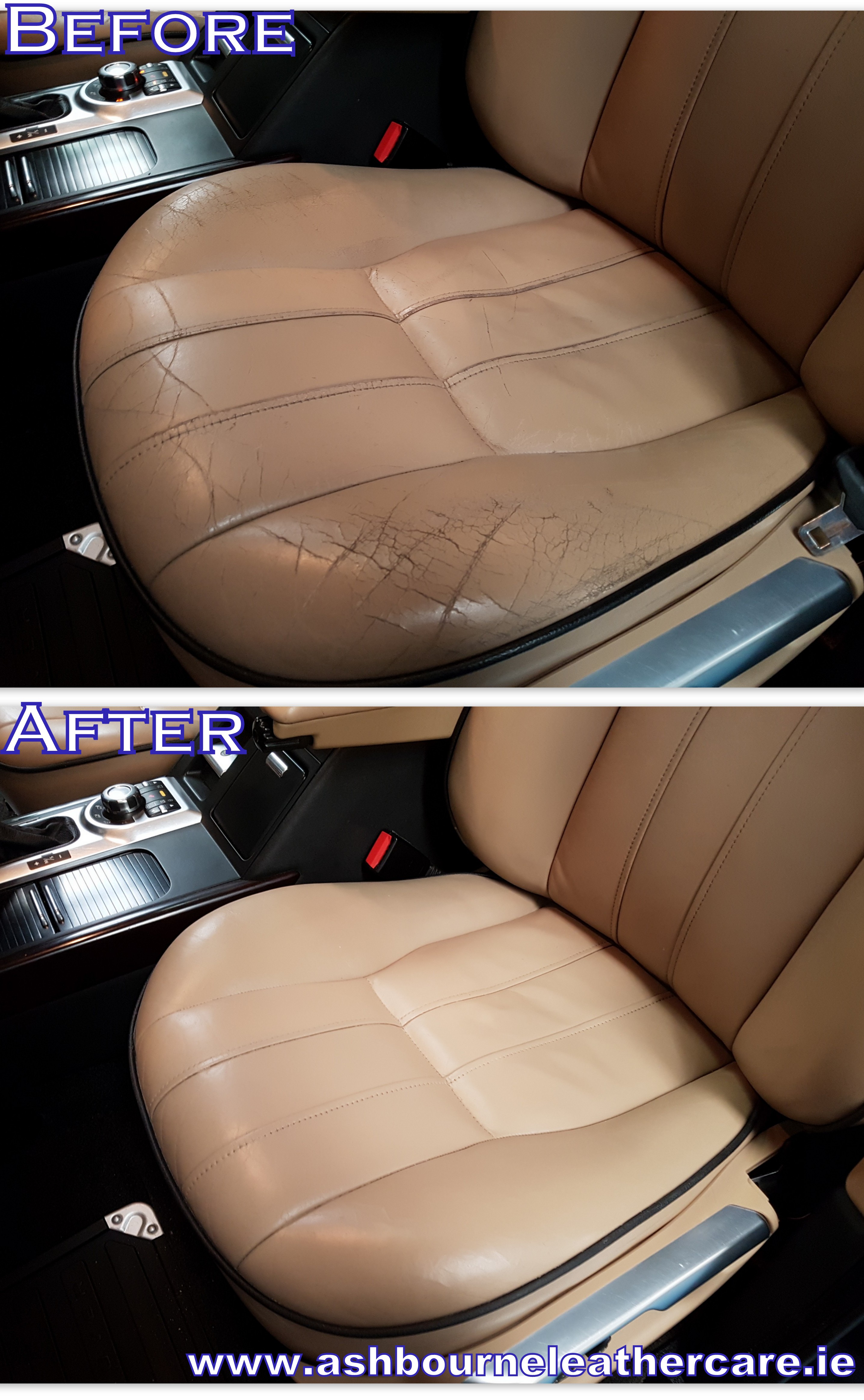 leather car seat restoration.