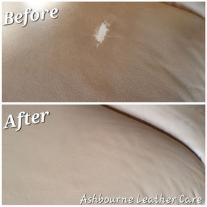 acetone spill on leather sofa repair