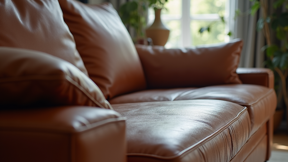 Professional restoration of leather sofa in Ashbourne