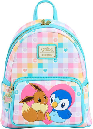 Pokémon Loungefly Mini Backpack Piplup and Eevee Front
