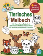 Malbuch Cover Tierisches Malbuch