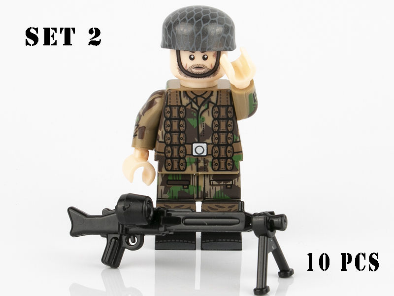 Thumbnail: 10 German soldiers paratroopers minifigures WW2