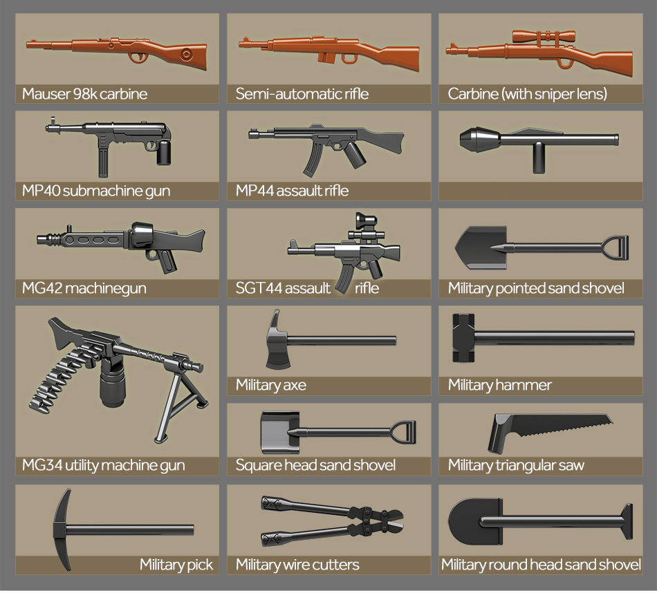 Thumbnail: German weapons Lego compatible