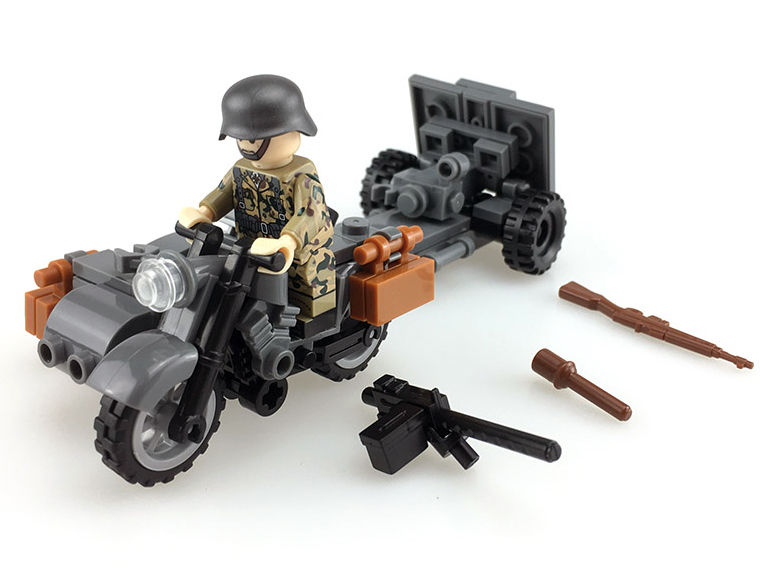 Thumbnail: World War 2 German motorcycle compatible Lego