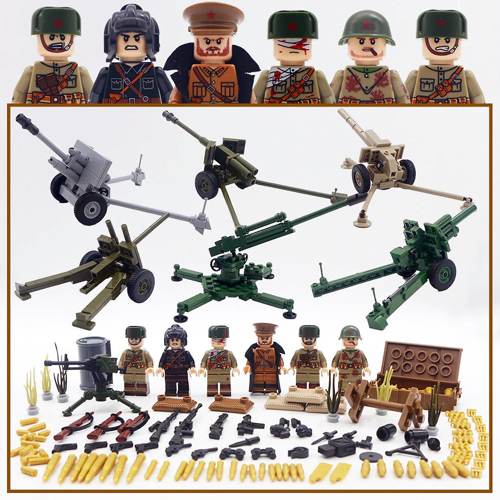 Thumbnail: Military heavy artillery cannons minifigures