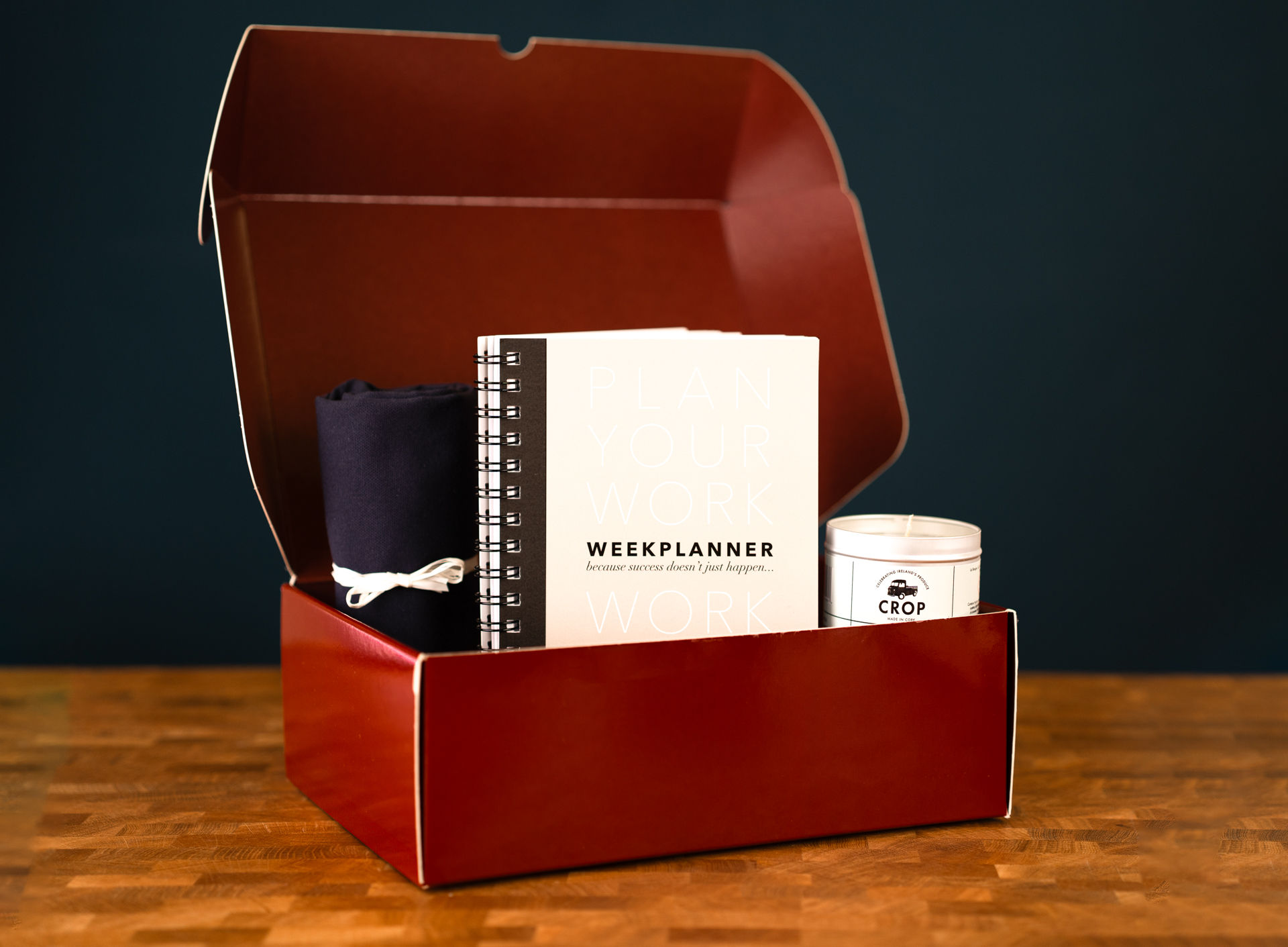 Gift Box with diary, candle and apron 