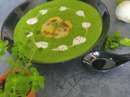 Spinach Mushroom Cream Soup  
