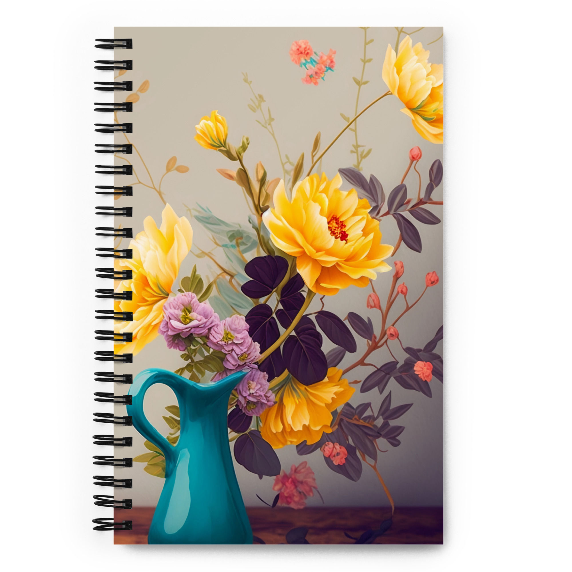 Libreta de espiral Florero Azul