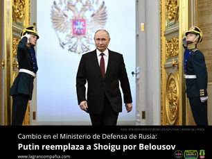 Cambio en el Ministerio de Defensa de Rusia: Putin reemplaza a Shoigu por Belousov