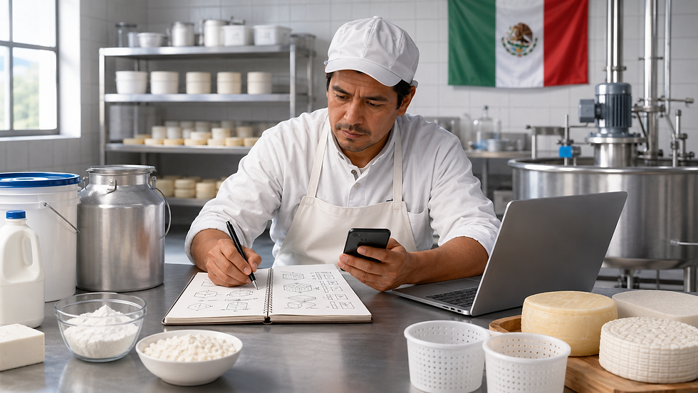 Qué información enviar para cotizar insumos para una quesería