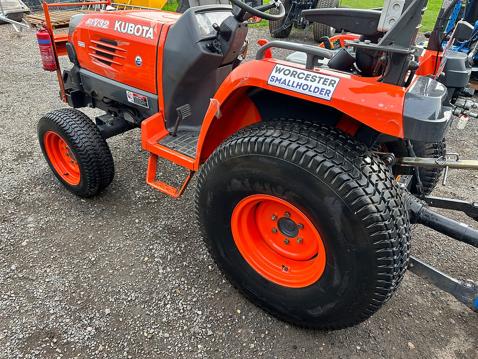 Thumbnail: Kubota STV32 compact tractor with Fleming flail mower 