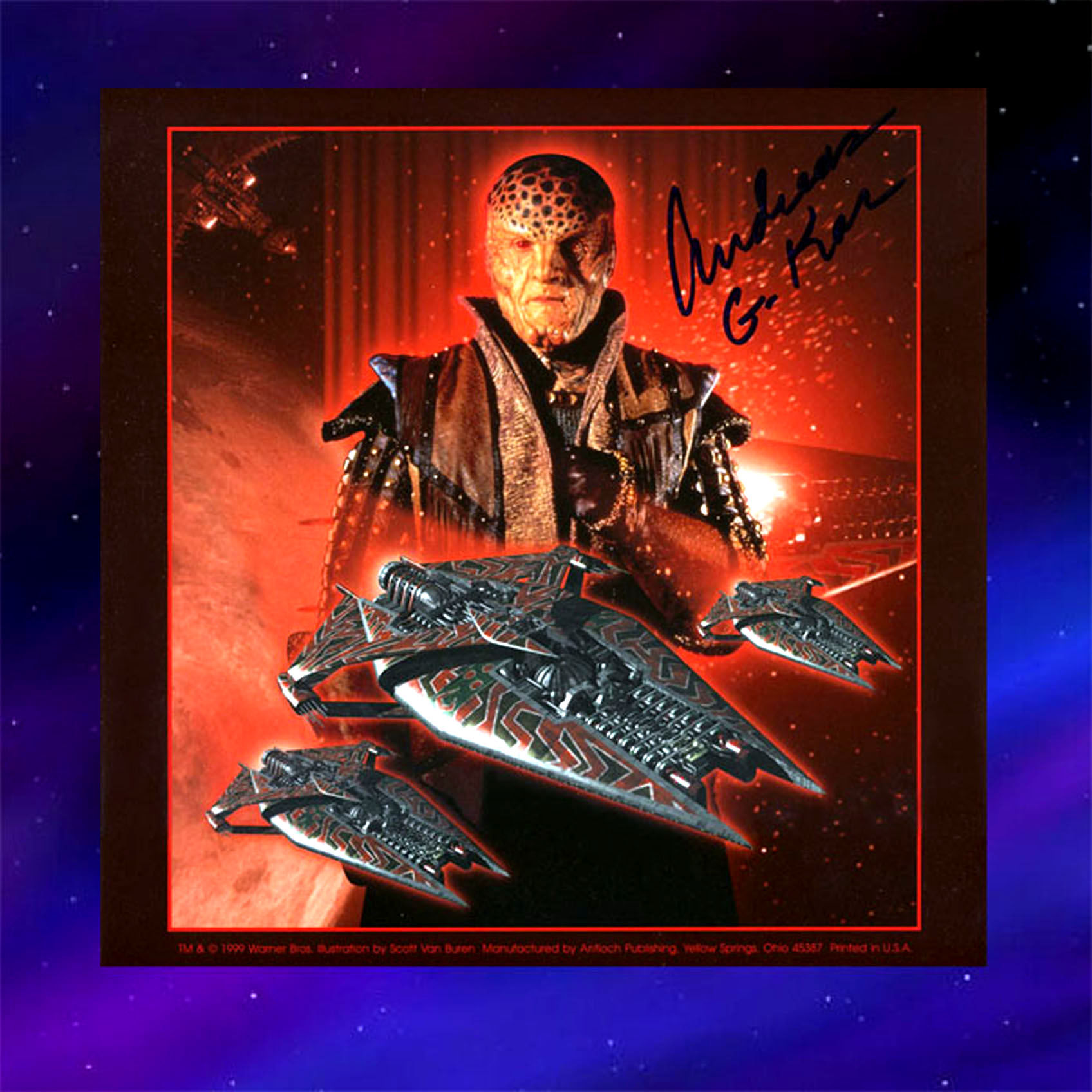 Andreas Katsulas as G'Kar signed