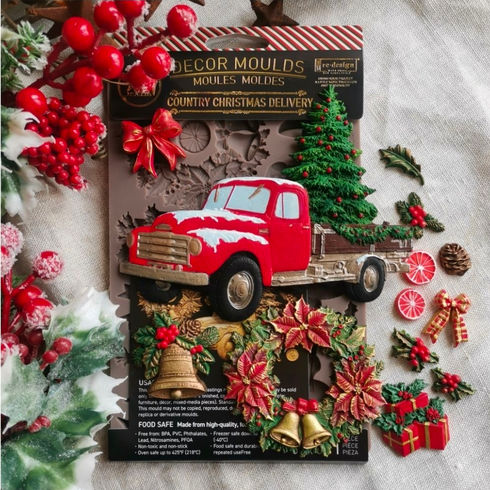 Country Christmas Delivery Silicone Mould by ReDesign with Prima