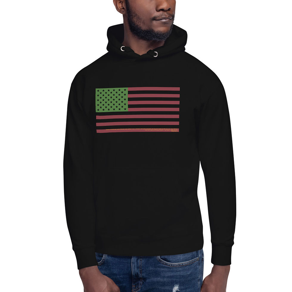 Black African American Flag Unisex Hoodie