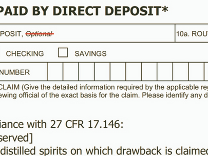 TTB to Cease Issuing Paper Checks for MNBP Drawback Claims