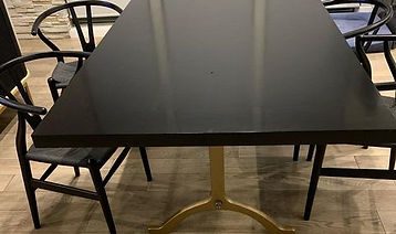 Dining Table made from maple stained solid black