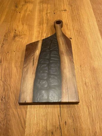 Walnut and epoxy charcuterie board