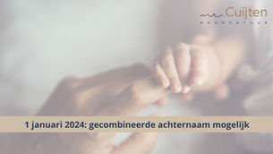 Vanaf 1 januari 2024 gecombineerde achternaam mogelijk