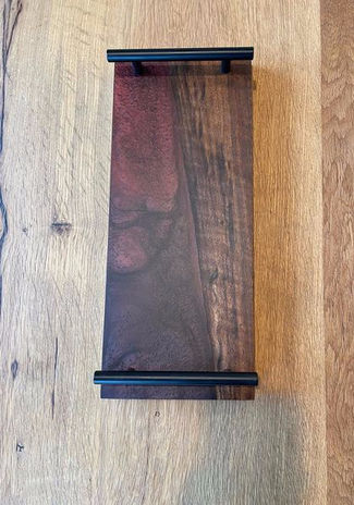 Walnut and epoxy charcuterie board