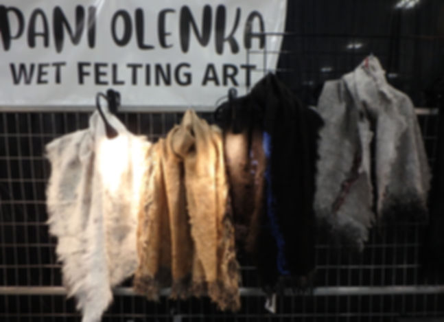 Hand felted alpaca shawl- scarf
