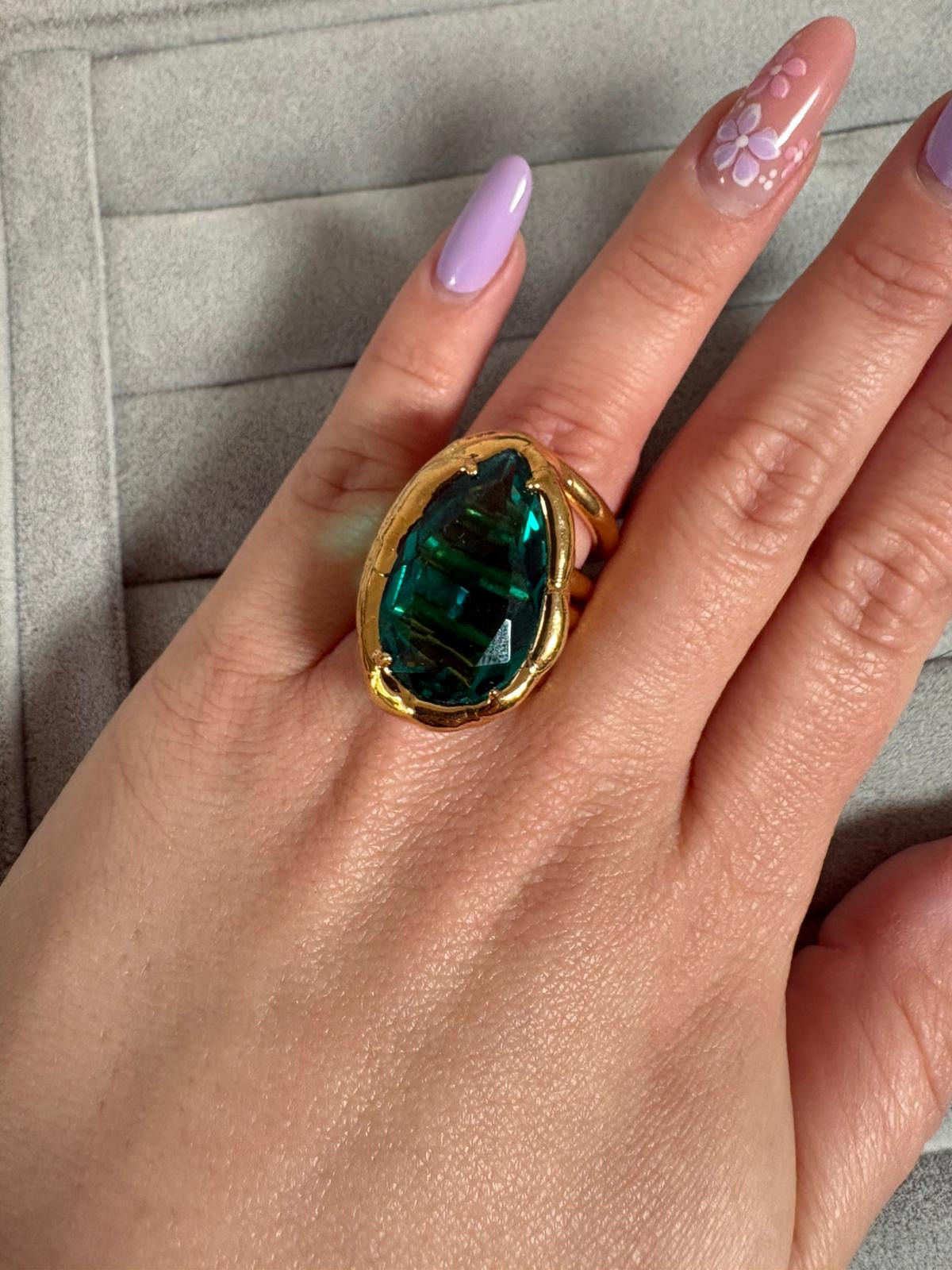 anello gpccia quarzo verde