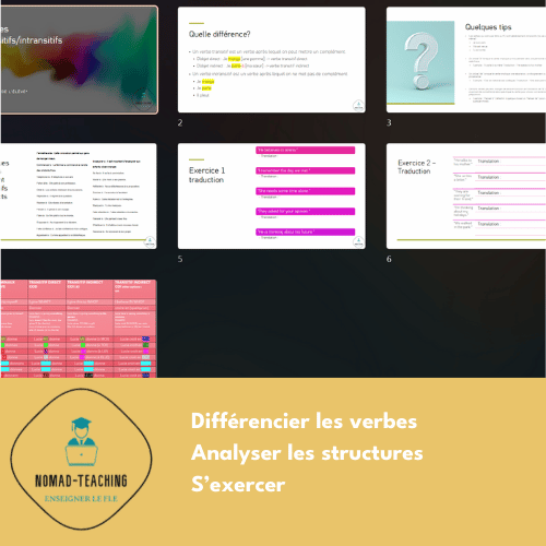 verbes transitifs intransitifs fle grammaire