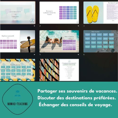 powerpoint 100 sujets de conversation sur les vacances d'été fle