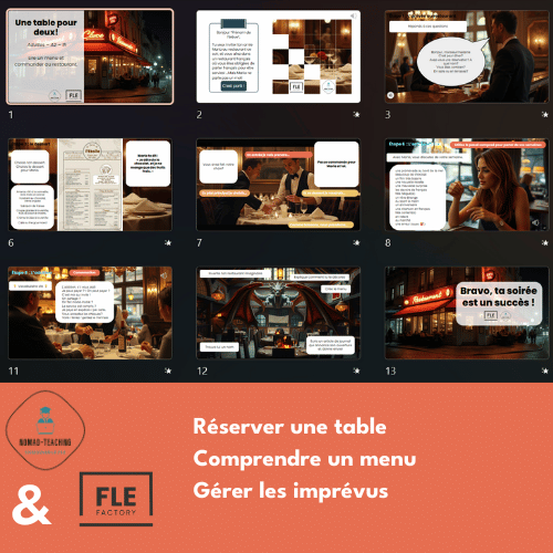 Une table pour deux 🧑‍🍳🍷 – Immersion au restaurant (FLE A2)