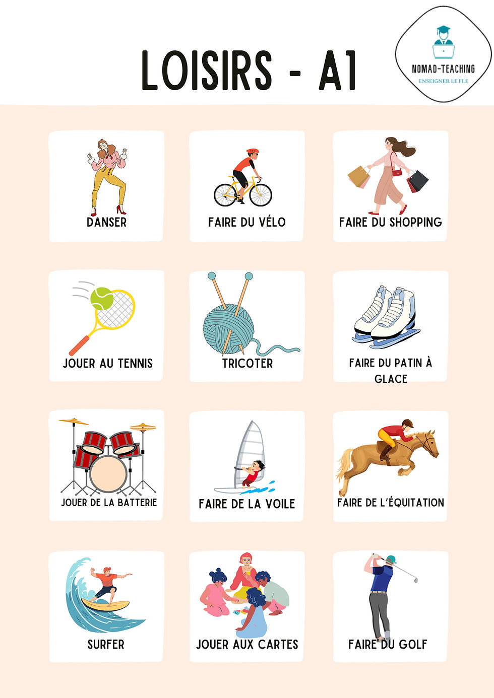 Créer facilement des fiches de vocabulaire illustrées pour ses élèves de FLE