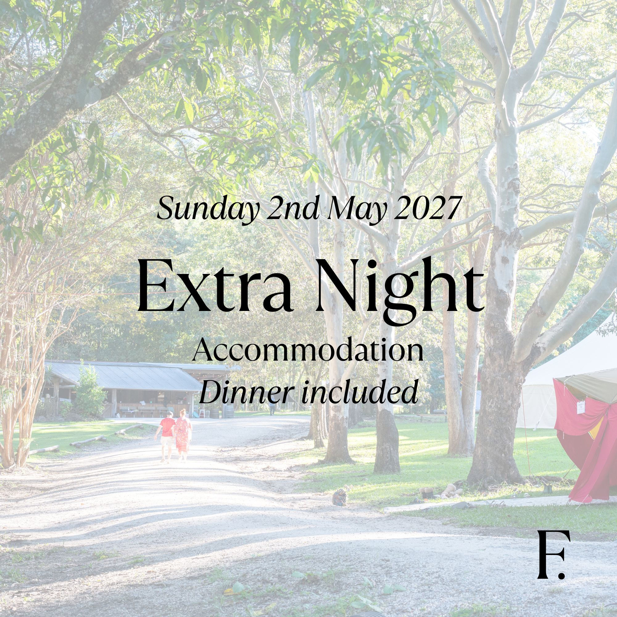 Sunday Extra Night Accom - 2nd May