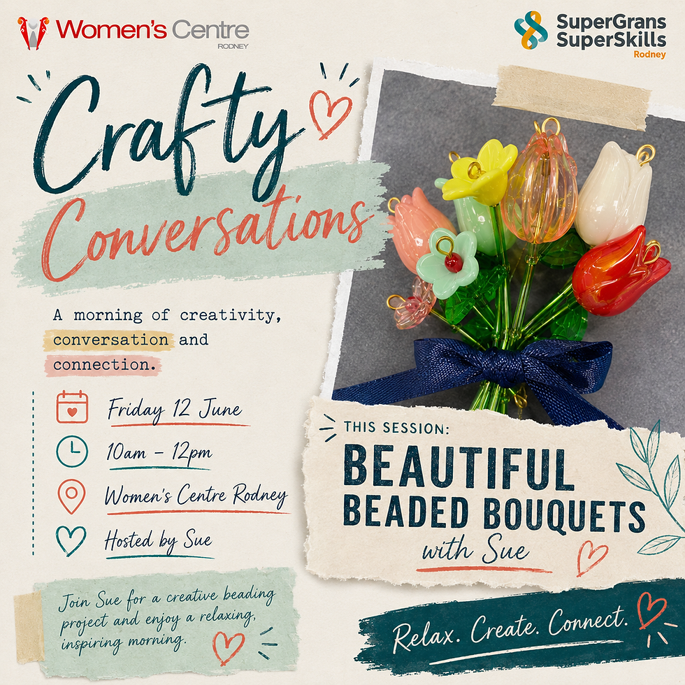 Crafty Conversations- Beading bouquets with Sue