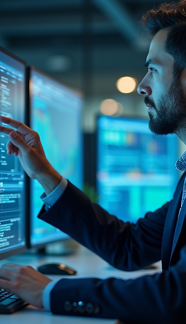 Visual depicting cybersecurity protection services for businesses in Nocatee