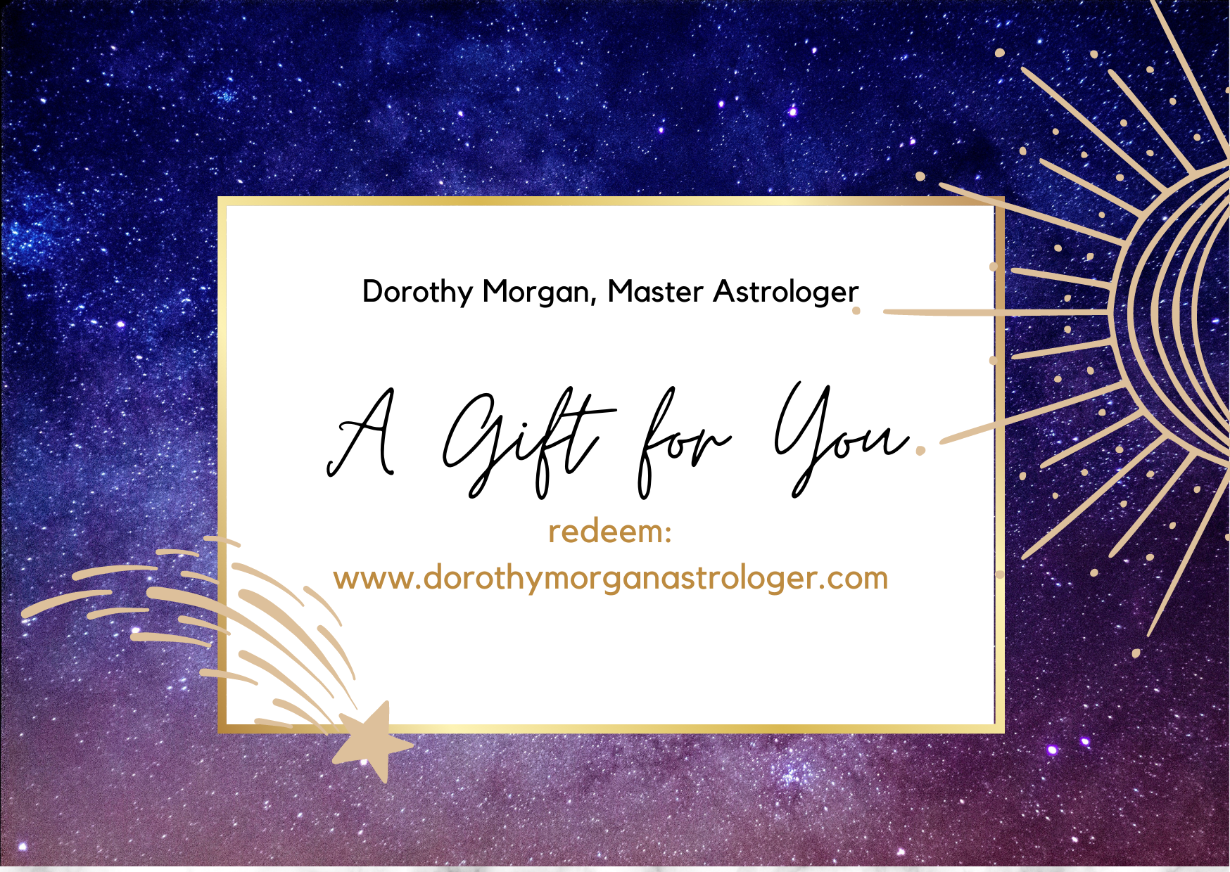 Gift card image Dorothy Morgan Astrologer