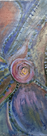 Long Way Home - Beth Blakesley, acrylic abstract art, blueberry blackbird studio